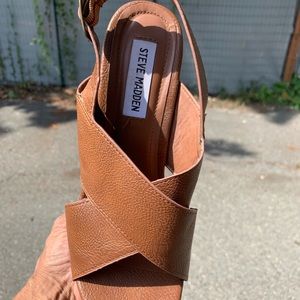 Steve Madden Wood Leather Wedges